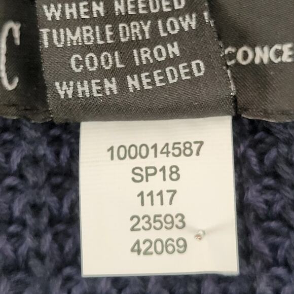 INC International Concepts Asymmetrical Zip Front Blue Sweater - Picture 9 of 10